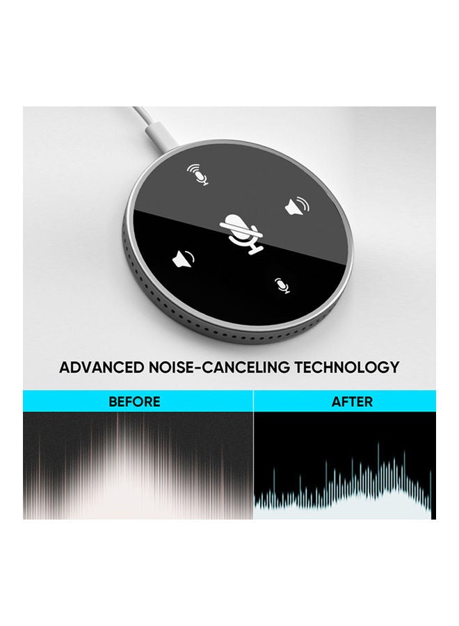 Desktop USB Conferencing Speaker Microphone Black - Image 4