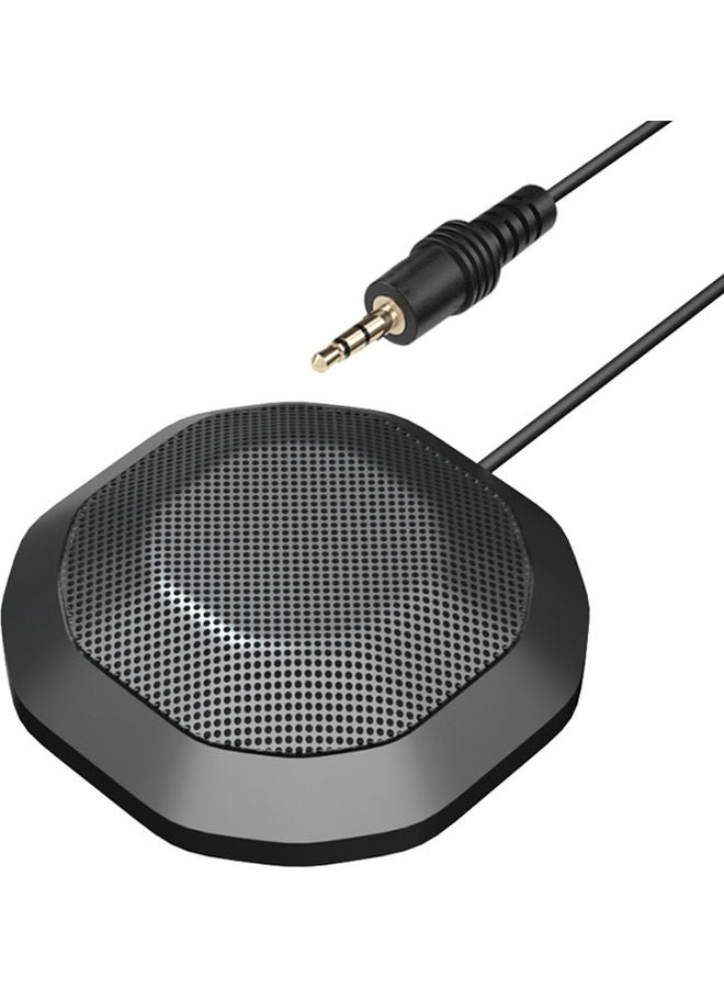 360° Omnidirectional Capacitive Portable Conference Microphone Black - Image 1