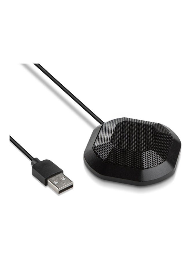 Portable USB Conference Microphone Black - Image 2