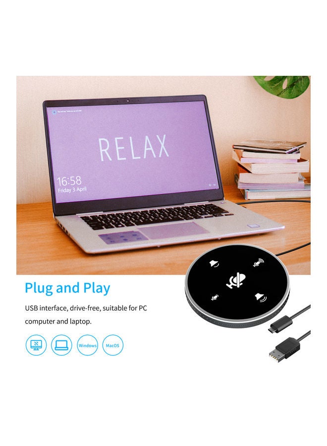 Desktop USB Conferencing Speaker Microphone Gold - Image 4
