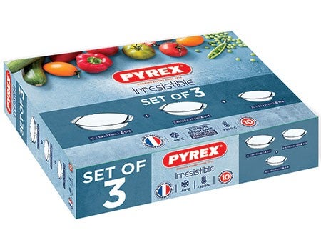 PYREX Optimum Oval Roaster 3 Psc Set Clear - Image 3