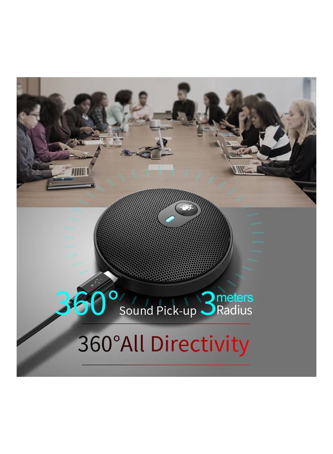 Full Capacitive USB Conference Computer Microphone Black  - Image 5