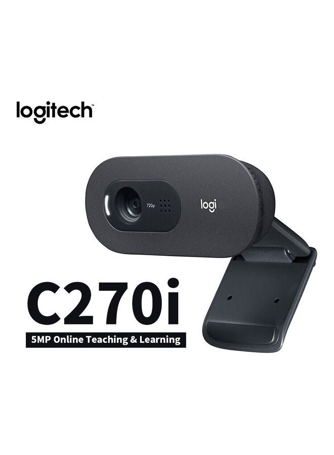 لوجيتيك C270i 720p 30fps 5MP WebCam Black  - Image 3