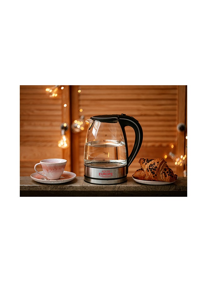 ادلير غلاية كهربائية زجاجية 1.7 L 2200 W 1225 شفاف/رمادي/أسود - Image 3