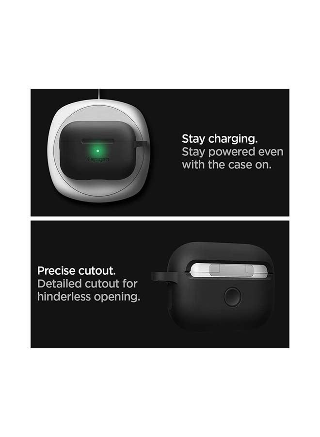 Spigen - Silicone Fit Case Cover For Apple AirPods Pro Black - Image 1