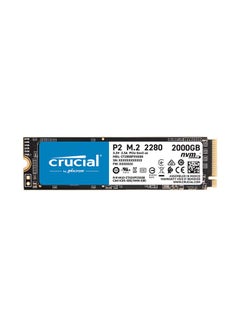 crucial P2 3D NAND NVMe PCIe M.2 2280 SSD Black  - Image 1