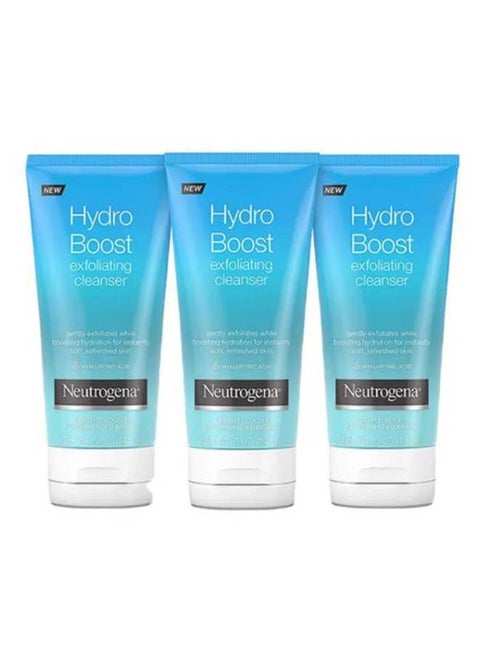 3-Piece Hydro Boost Daily Gel Cream Exfoliating Cleanser 3x141grams