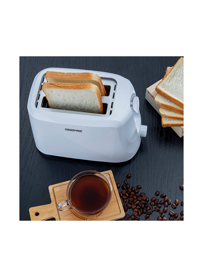 2 Slice Bread Toaster - Removable Crumb Tray| One Touch Cancel Button | 6 Browning Setting Control 700 W GBT36515N White 