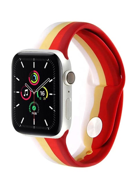 Sport Silicone Replacement Band for Apple Watch 42/44/45mm Red/Yellow/White