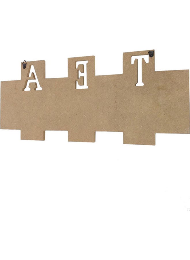 East Lady Wall Hanging Tea Sign Board With Hook White/Beige 46x19.5cm  - Image 3