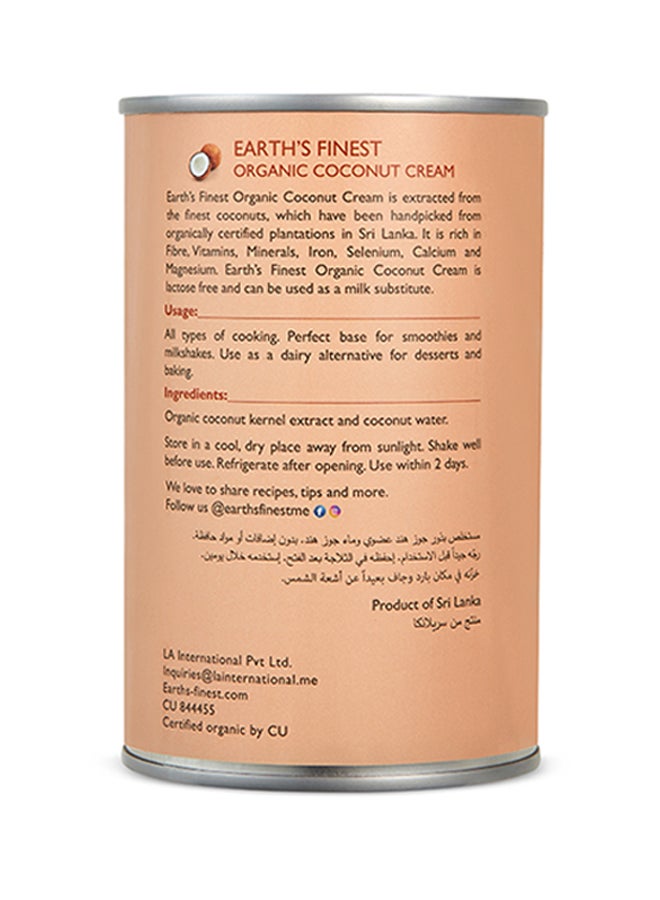 Earth's Finest Organic Coconut Cream 400ml  - Image 3