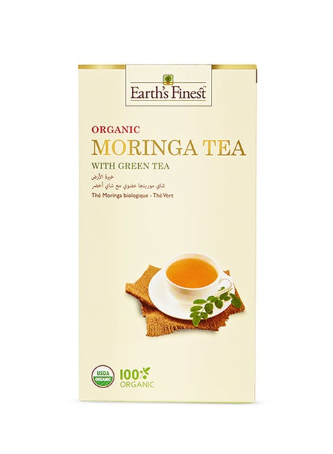 Organic Moringa Tea With Green Tea, 25 Bags 37.5grams