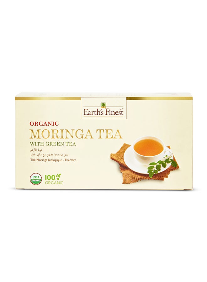 Organic Moringa Tea With Green Tea, 25 Bags 37.5grams