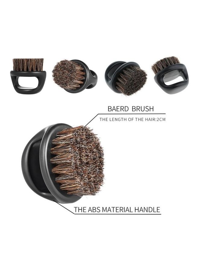 BGM 3-Piece Ring Design Portable Boar Brush Black  - Image 3