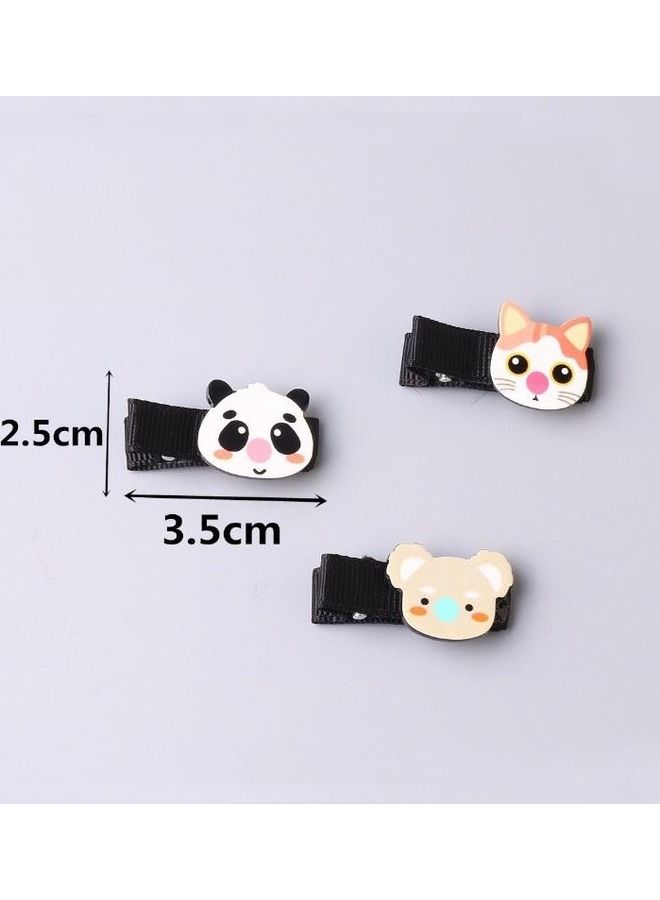 BGM - 10-Piece Acrylic Kids Cartoon Pattern Accessories Girl Mini Elastic Hair Rope - Image 1