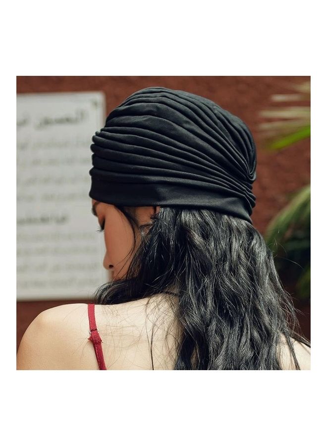 BGM Holiday Stretchy Turban Head Wrap Band Sleep Hat Ear Cap Red  - Image 3