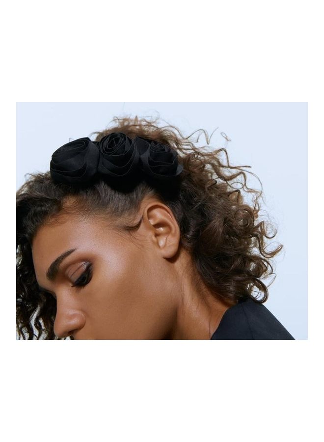 BGM 2-Piece Bridal Hair Rose Comb Black - Image 2