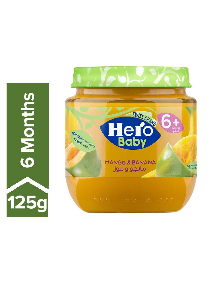 Hero Baby Mango And Banana Baby Food 6+ Months 125grams - Image 1