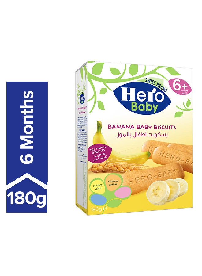 Hero Baby Baby Banana Biscuits 180grams  - Image 1