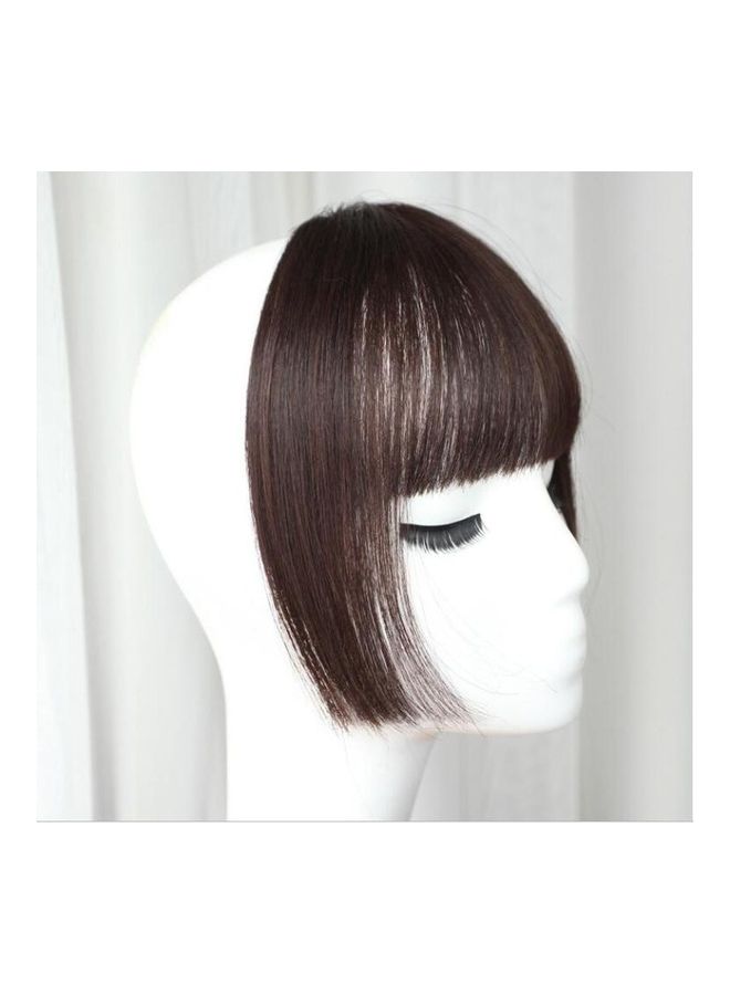 BGM Women Fake Fringe Clip In Bangs Hair Extensions with High Temperature Synthetic Fiber Black 23cm - Image 3