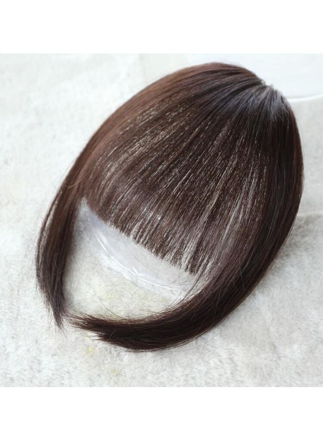 BGM Women Fake Fringe Clip In Bangs Hair Extensions with High Temperature Synthetic Fiber Black 23cm - Image 4