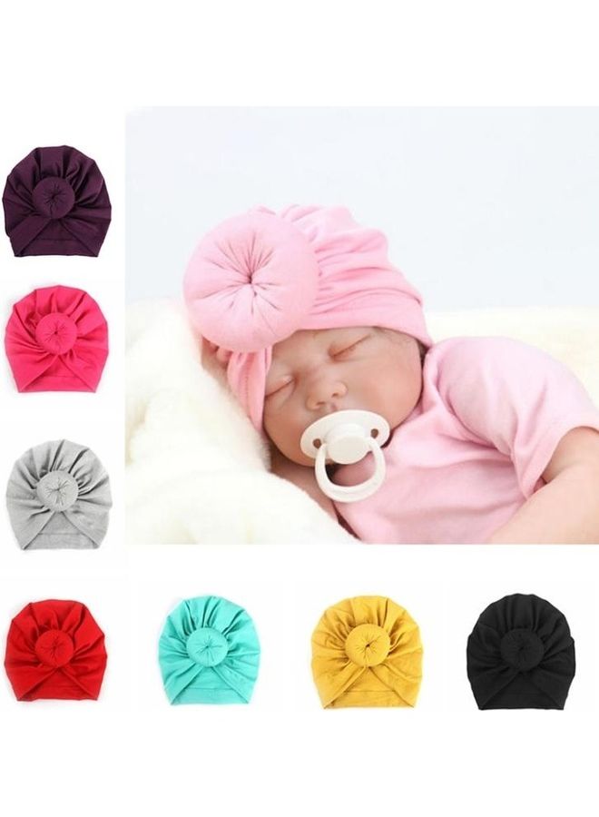 BGM Toddler Infant Baby Kids Cotton Turban Knot Bunny Ear Hat Head Wrap Headband Grey  - Image 3