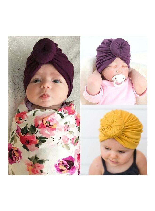 BGM Toddler Infant Baby Kids Cotton Turban Knot Bunny Ear Hat Head Wrap Headband Grey  - Image 5