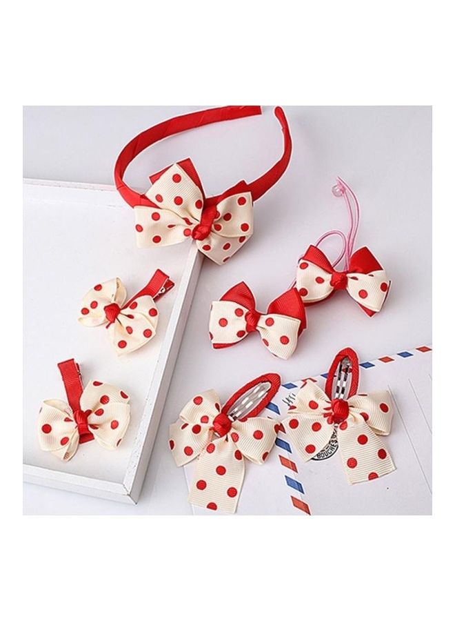 BGM 7-Piece Children Hairband Baby Girls Lovely Bow Headwear Hair Clip Multicolour