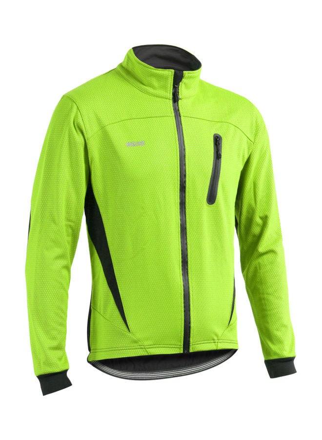 Generic Cycling Bike Jacket for Men Winter Green L  - Image 3