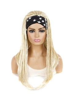 2-Piece Hair Wig And Band Set Gold/Black/White 45cm