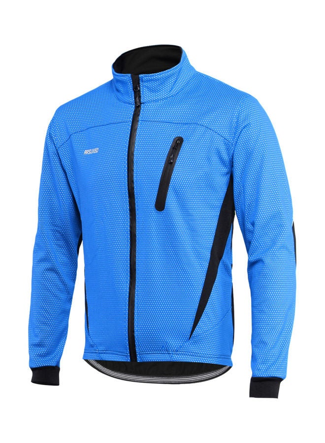 Generic Cycling Winter Jacket for Men Blue S  - Image 2