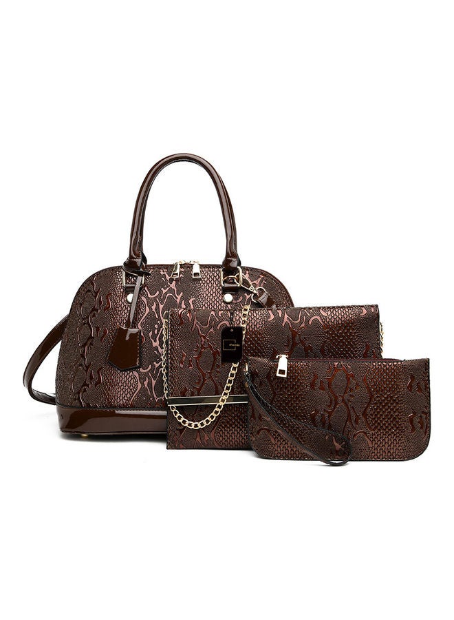 Sharpdo - 3-Piece Stylish Bag Set Brown - Image 1