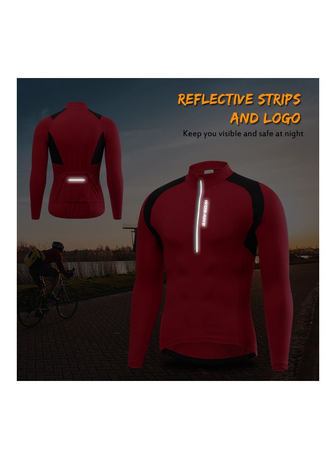 Generic Men's Cycling Half-Zip Sports Long Shirt XXXL  - Image 4