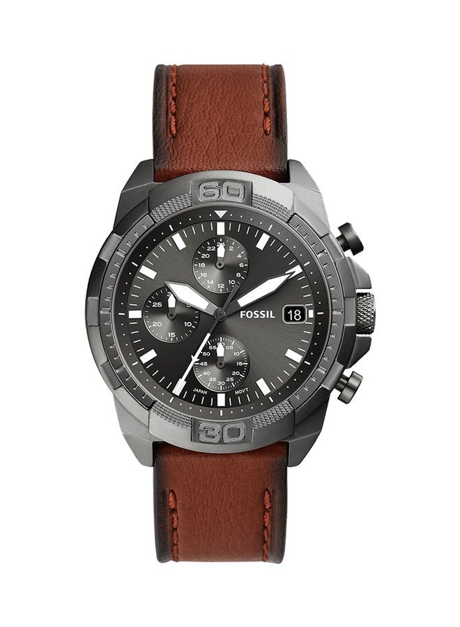 FOSSIL Men's Bronson Chronograph Leather Watch  - Image 1