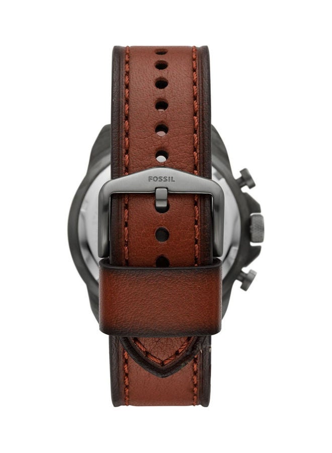 FOSSIL Men's Bronson Chronograph Leather Watch  - Image 4