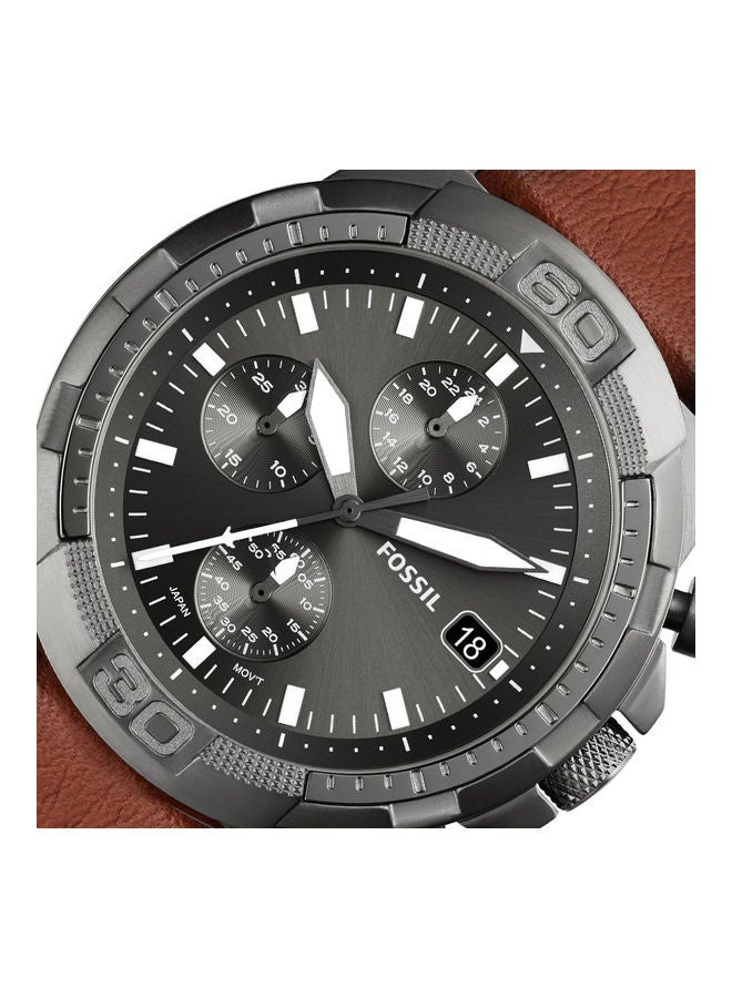 FOSSIL Men's Bronson Chronograph Leather Watch  - Image 2