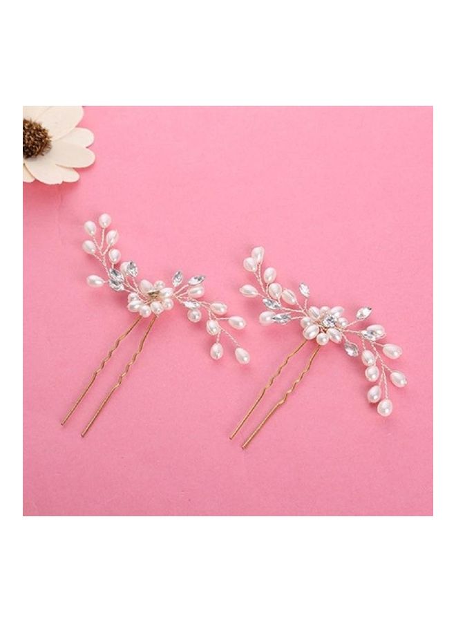 BGM 2-Piece Festival Wedding Hair Headdress Plait Clip Multicolour - Image 3