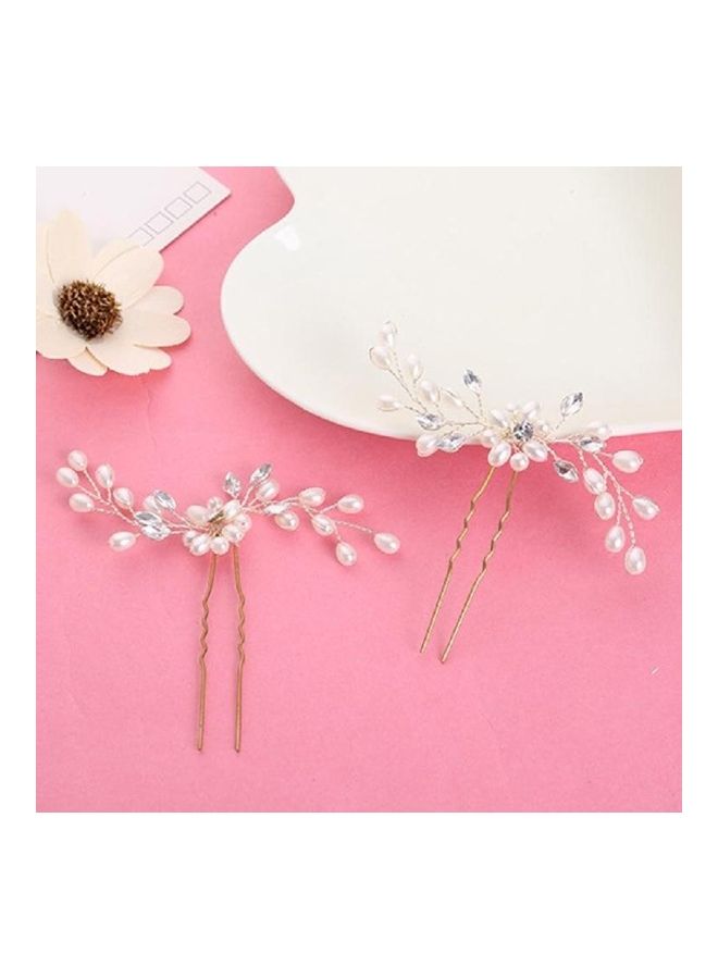 BGM 2-Piece Festival Wedding Hair Headdress Plait Clip Multicolour - Image 4