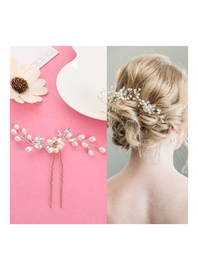 BGM 2-Piece Festival Wedding Hair Headdress Plait Clip Multicolour - Image 2