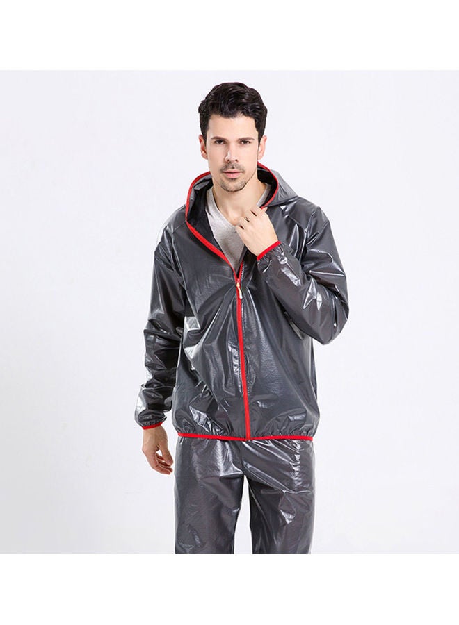 Generic Cycling Raincoat With Hood M  - Image 5