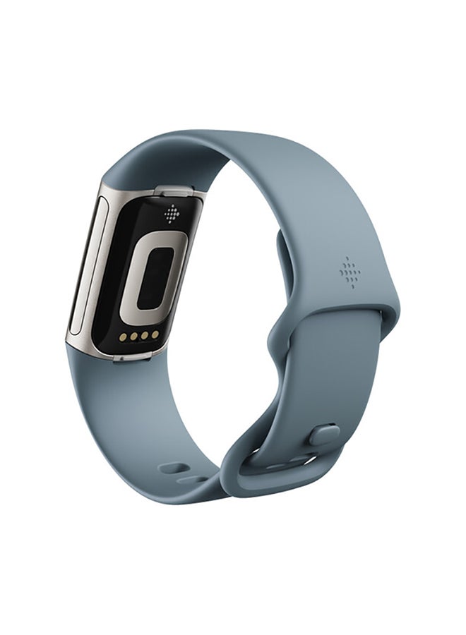 Fitbit - Charge 5 Advanced Fitness + Health Tracker with Tools for Heart Health Stress Management And Daily Readiness Score Steel Blue/Platinum Stainless Steel - Image 1