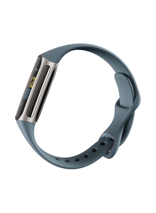 Fitbit - Charge 5 Advanced Fitness + Health Tracker with Tools for Heart Health Stress Management And Daily Readiness Score Steel Blue/Platinum Stainless Steel - Image 1