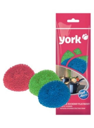 3 Piece Plastic Scrubber Multicolour 30x9.5x2cm - v1630490000/N50606738A_1