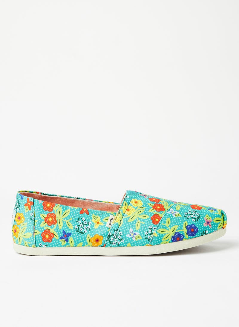 Alpargata Floral Slip-ons Turquoise - v1630491929/N49498837V_1