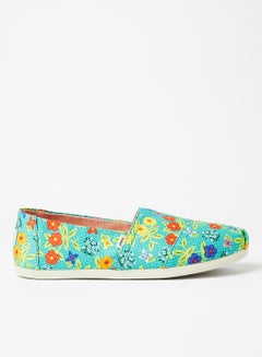 TOMS Alpargata Floral Slip-ons Turquoise  - Image 1