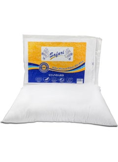 Safari 2-Piece Sleeping Bed Pillow Set Fabric White 45x70cm  - Image 1