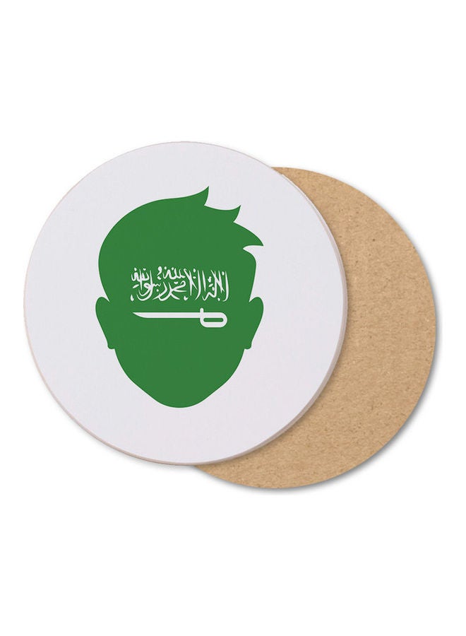 MEC National Flag Art Coaster For Placing Mug Green/White 