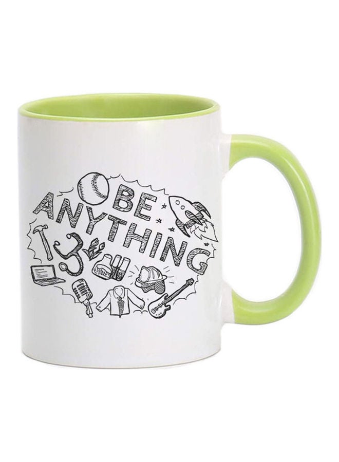MEC Be Anything Art Printed Mug Green 