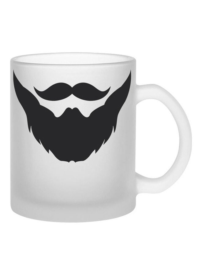MEC Beard Art Printed Frosted Mug White