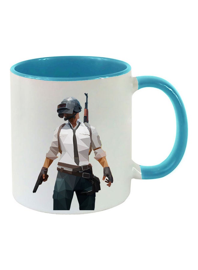 مج بطبعة شخصية من لعبة PUBG أزرق فاتح